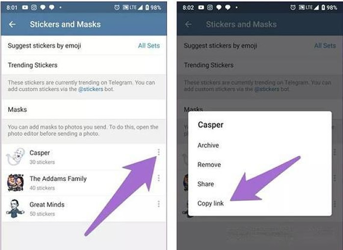 方法二：通过朋友发送的贴纸添加